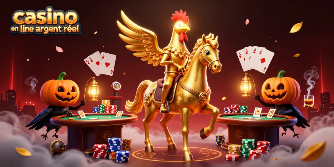 Jouez dans un casino en ligne argent réel avec un coq doré et des corbeaux lanternes.