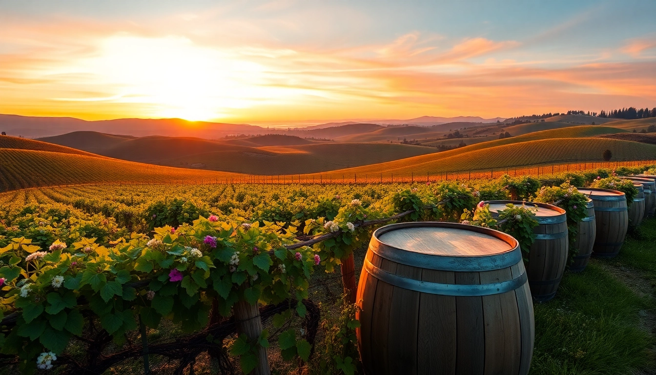 Experience the beauty of northern california wine country filled with lush vineyards and sunsets.