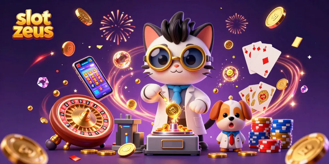 Experience the thrill of slot zeus with cascading coins and dazzling slot reels in this vibrant casino scene.