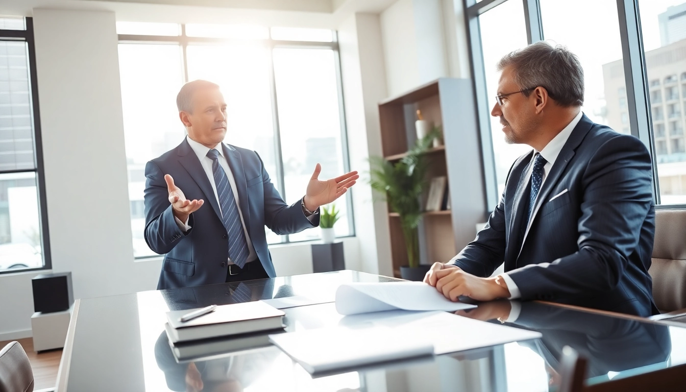Consultation with a Fort Lauderdale work injury lawyer demonstrating trust and professionalism.