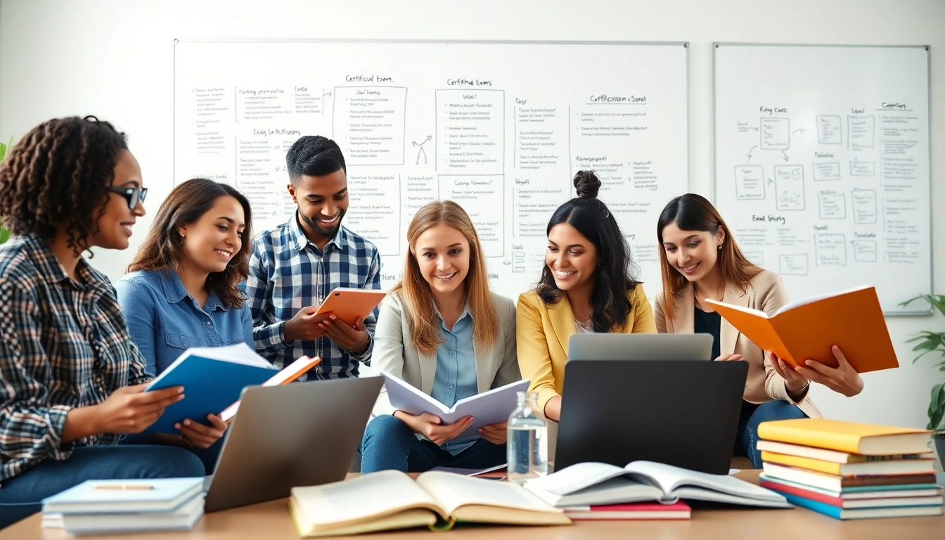 Boost your preparation with certification exam support featuring a diverse study group.