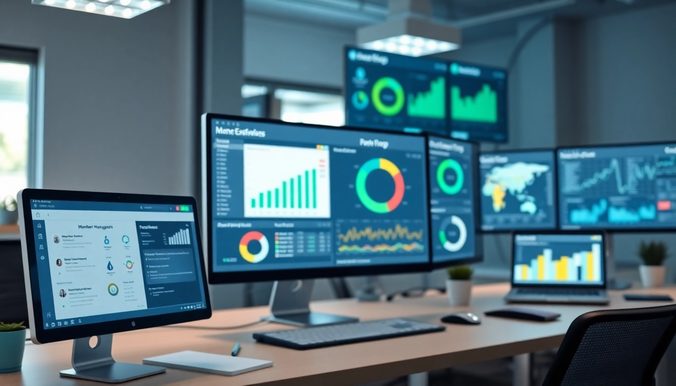 Visual representation of member management software tools highlighting user-friendly features and analytics.
