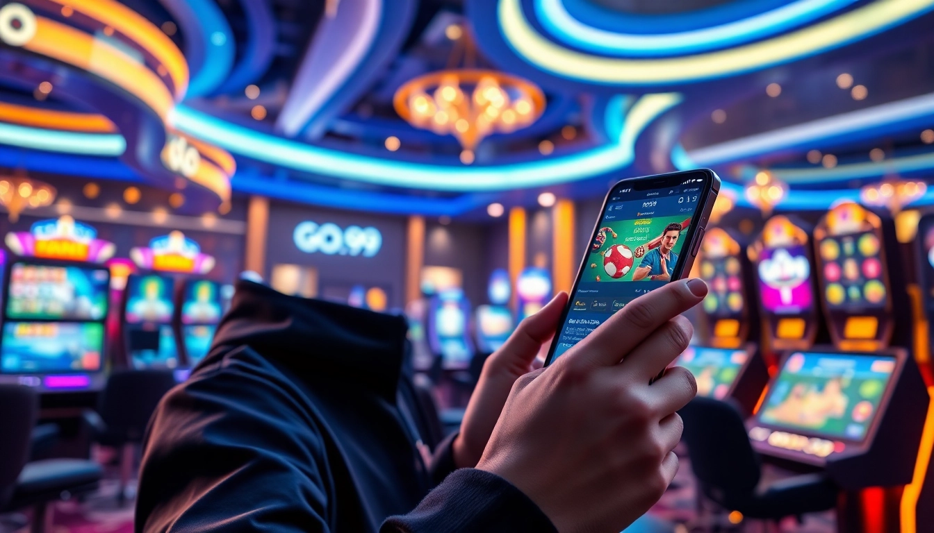 Engaging user experience on the GO99 platform with vibrant gaming elements.