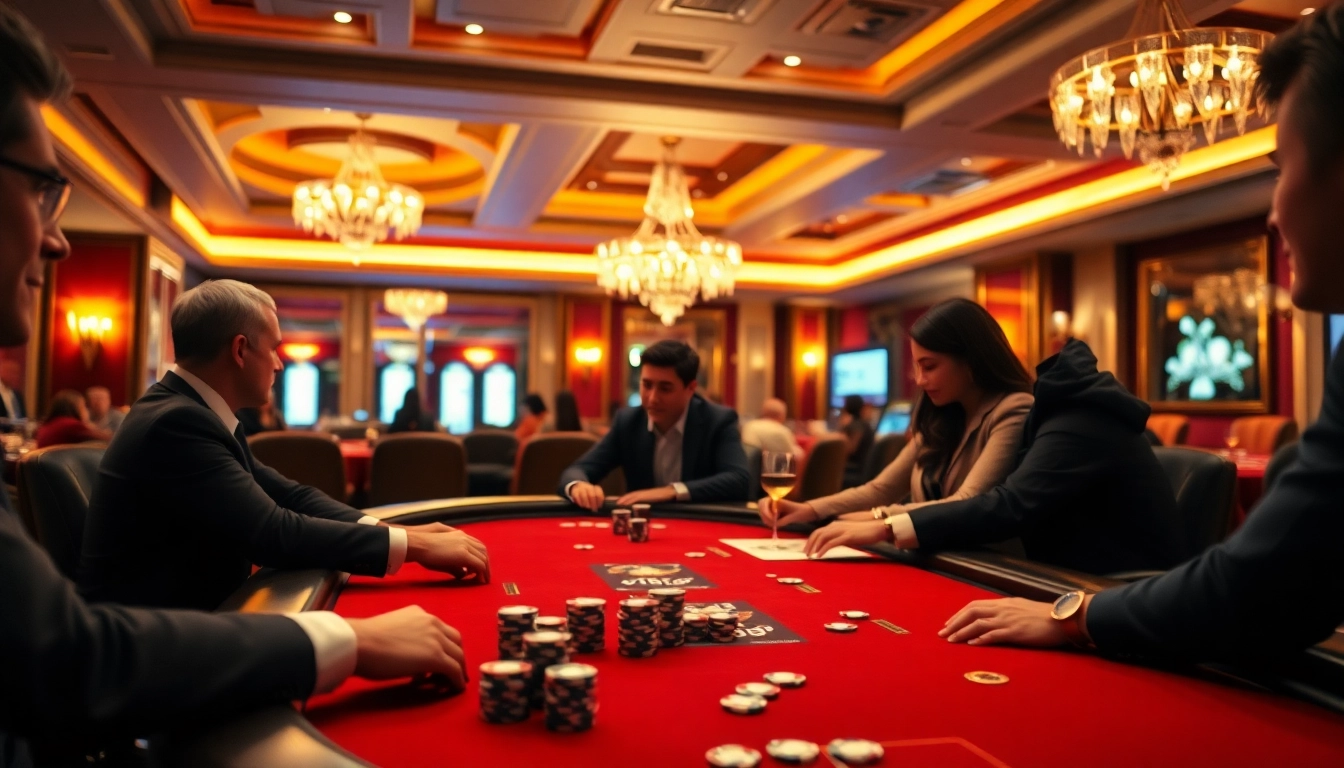 Mainkan igamble247 di meja poker yang mengesankan dengan pencahayaan lembut.