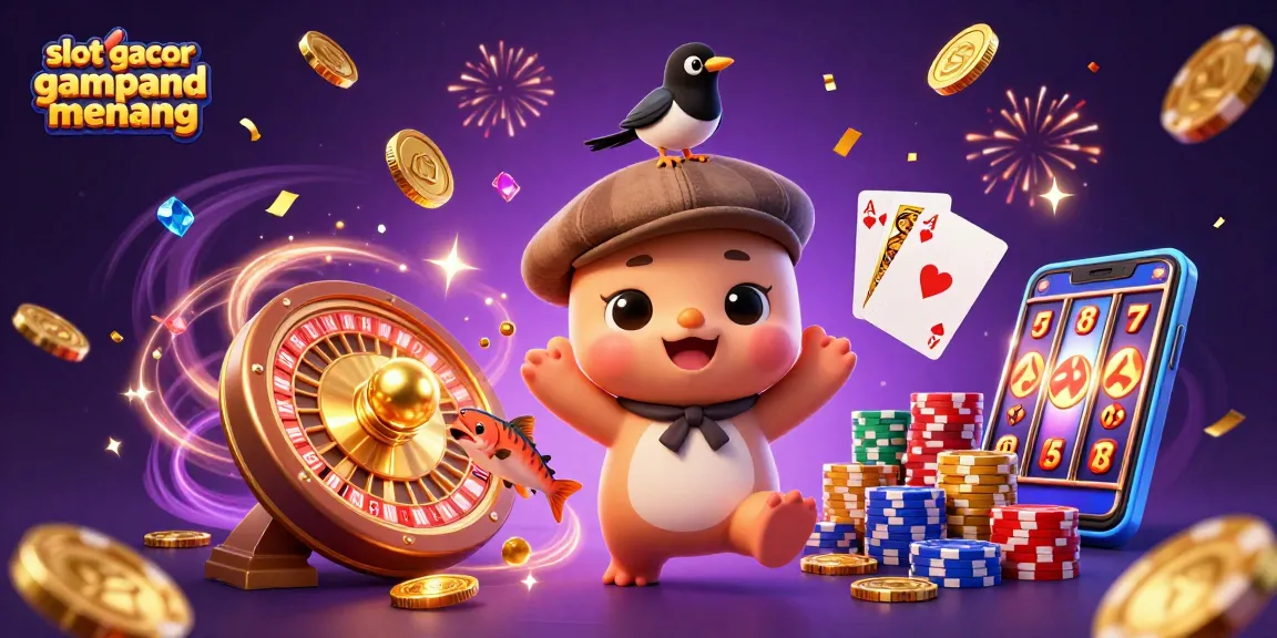 Experience thrilling wins at slot gacor gampang menang with vibrant 3D casino elements and characters.
