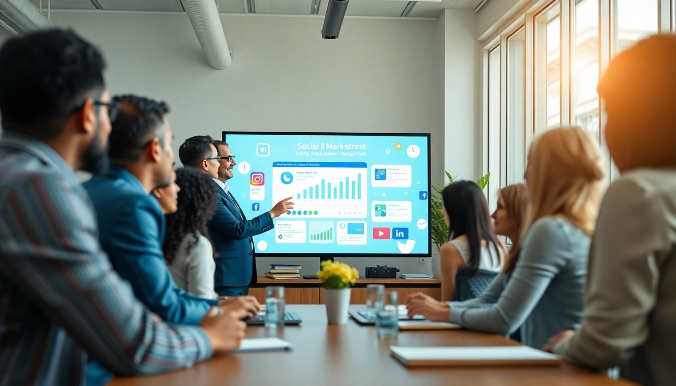 Increase social media engagement with strategies from https://boost-social-media.com in a collaborative office.