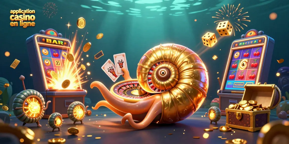 Application casino en ligne : nautilus géant et machines à sous explosant de pièces d'or