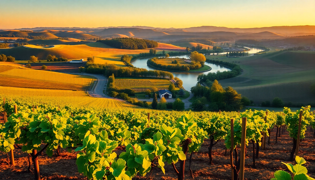 Experience Clarksburg California's picturesque vineyards and serene countryside scene.