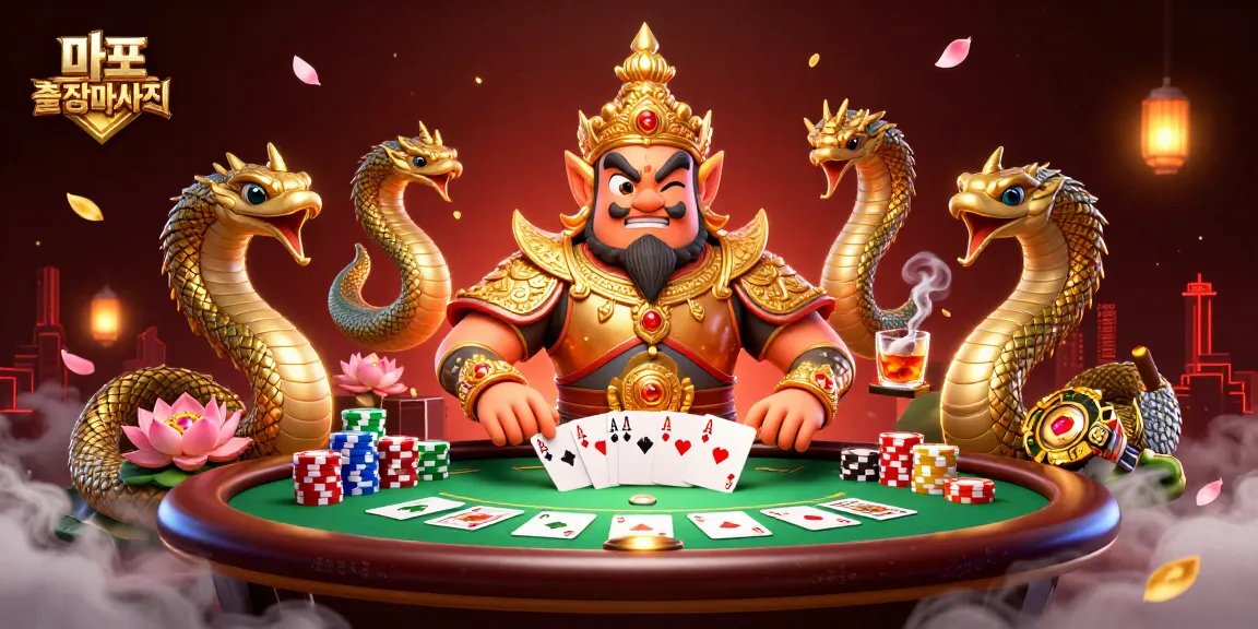 Engaging 마포출장마사지 scene highlighting a dynamic poker game atmosphere with enchanting elements.