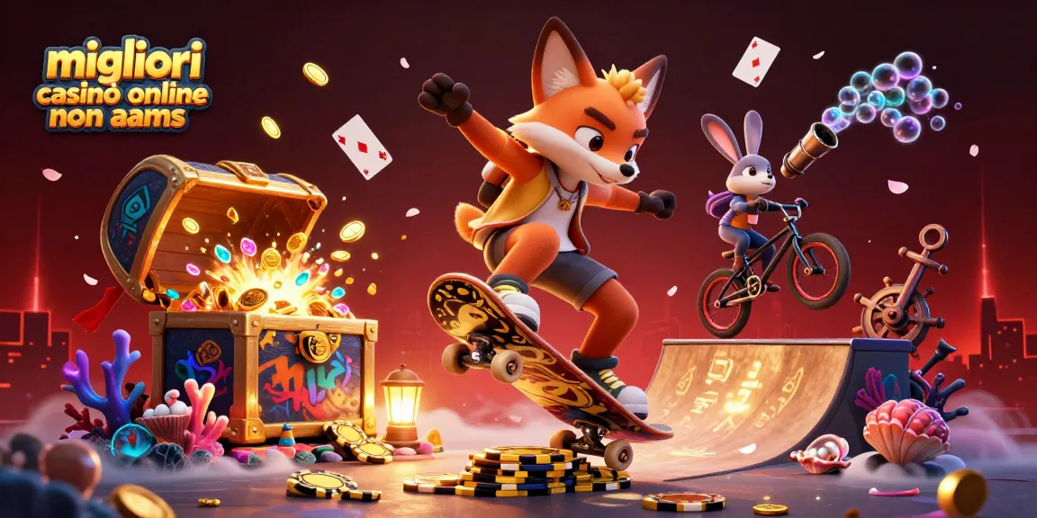 Migliori casinò online non AAMS: divertiti con il fantastico skateboarder e il coniglio BMX in un mondo di gratifiche e avventure.