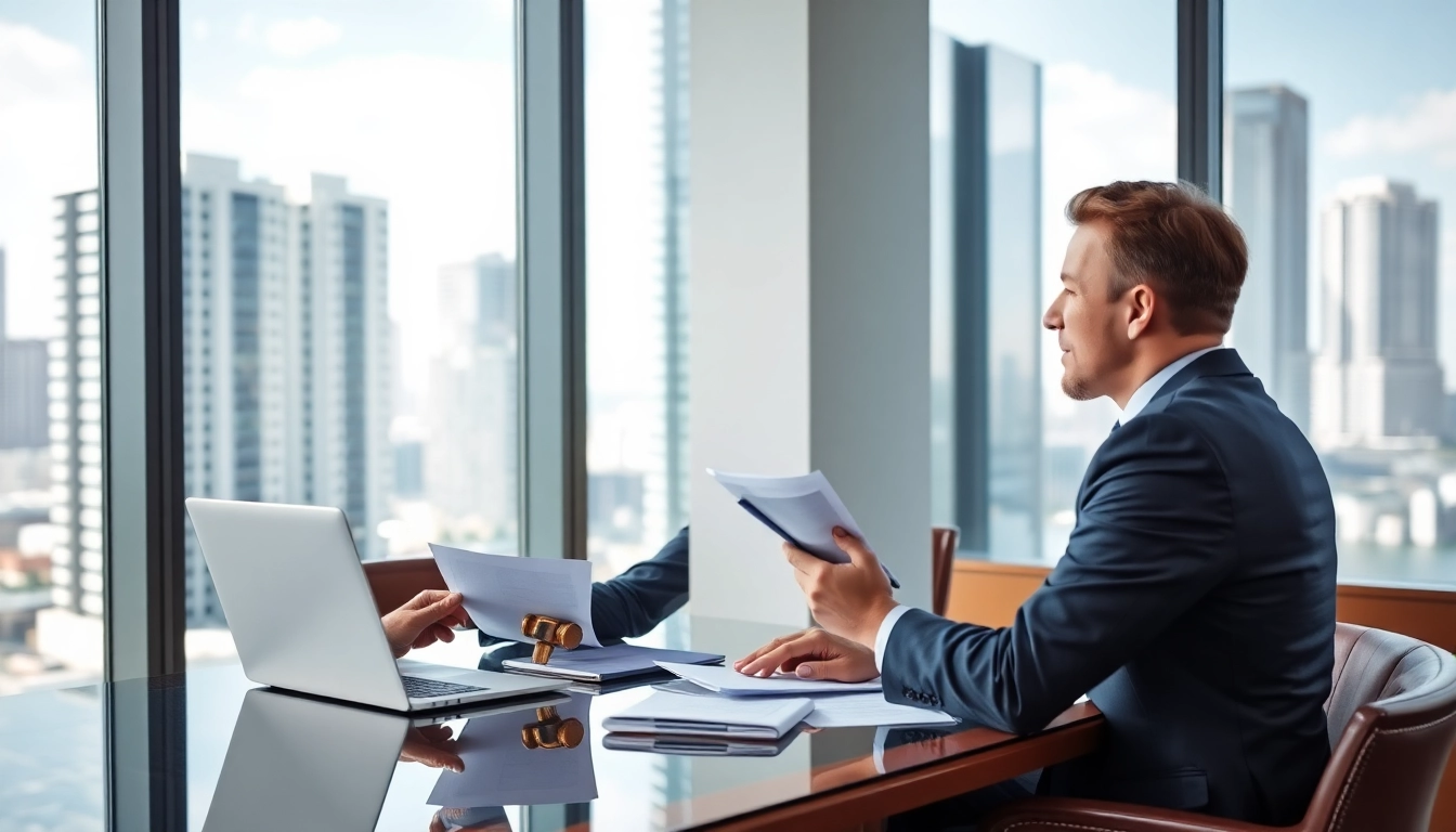 Consulting session with a Miami high net worth divorce lawyer showing professionalism in a modern office.
