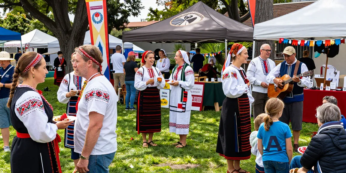 Gathering of Polish community at https://www.sfpol.com/ festival celebrating culture and heritage in San Francisco.