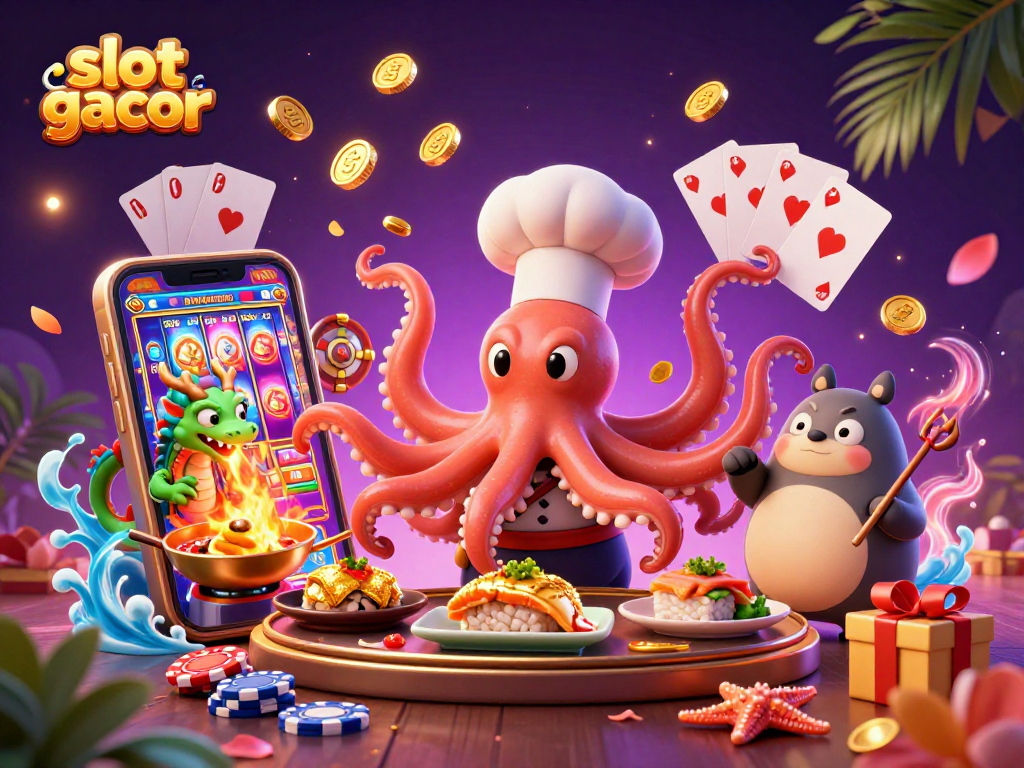Menang besar dengan slot gacor di ilustrasi kasino yang kaya akan detail.
