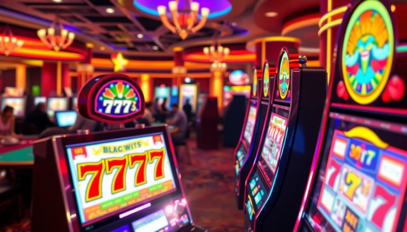 Menangkan di permainan slot 777 dengan mesin ceria dan suasana kasino yang menggembirakan.
