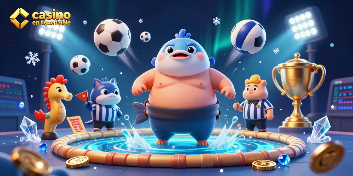 Profitez d'une promotion de casino en ligne fiable avec un fugu, arbitre et spectateurs en 3D