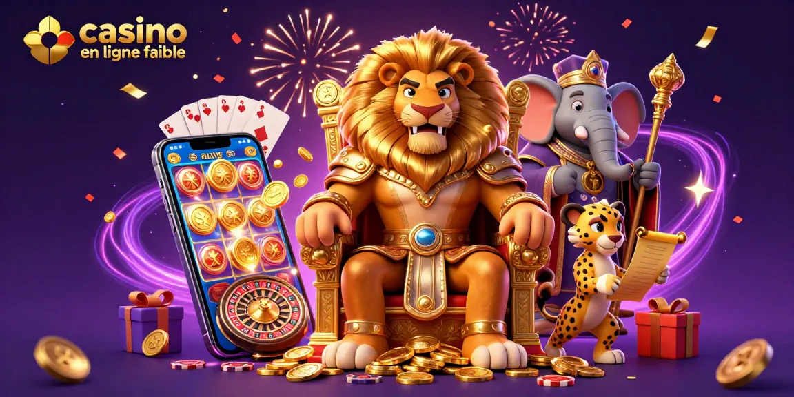 Jouer à casino en ligne fiable avec le lion roi, l'éléphant sage et le guépard messager.