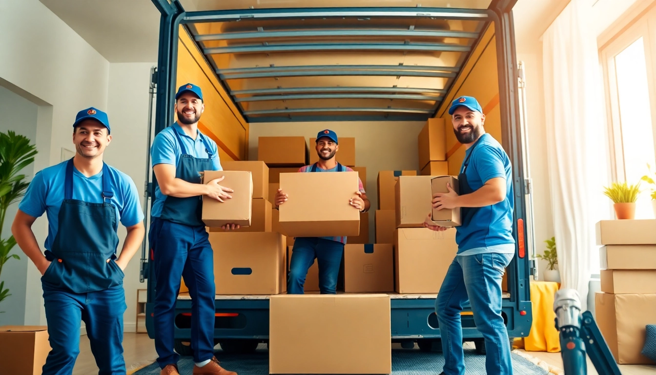 Moving companies Edmonton pack and load items, showcasing teamwork and professionalism.