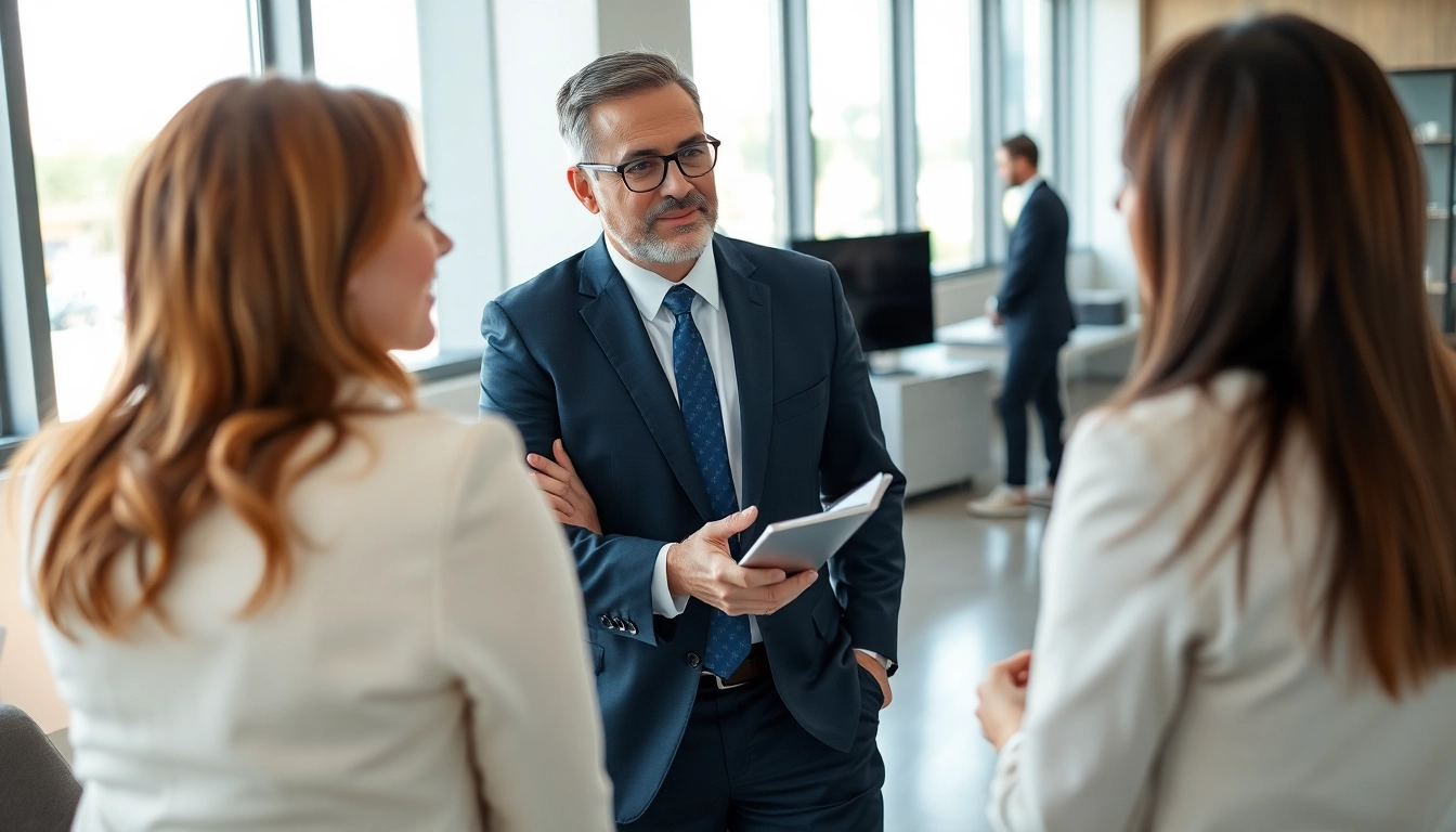 San Antonio accident lawyer providing a consultation in a modern office setting.