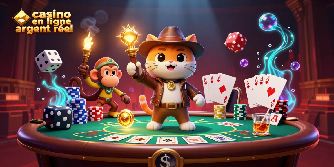 Découvrez un artefact doré dans un casino en ligne argent réel avec un chat explorateur et son compagnon singe.