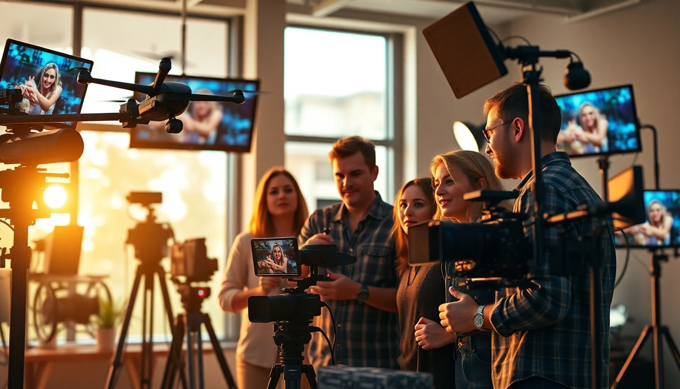 Capture the creativity of a Video Production Company Phoenix at work in a bright studio setting.