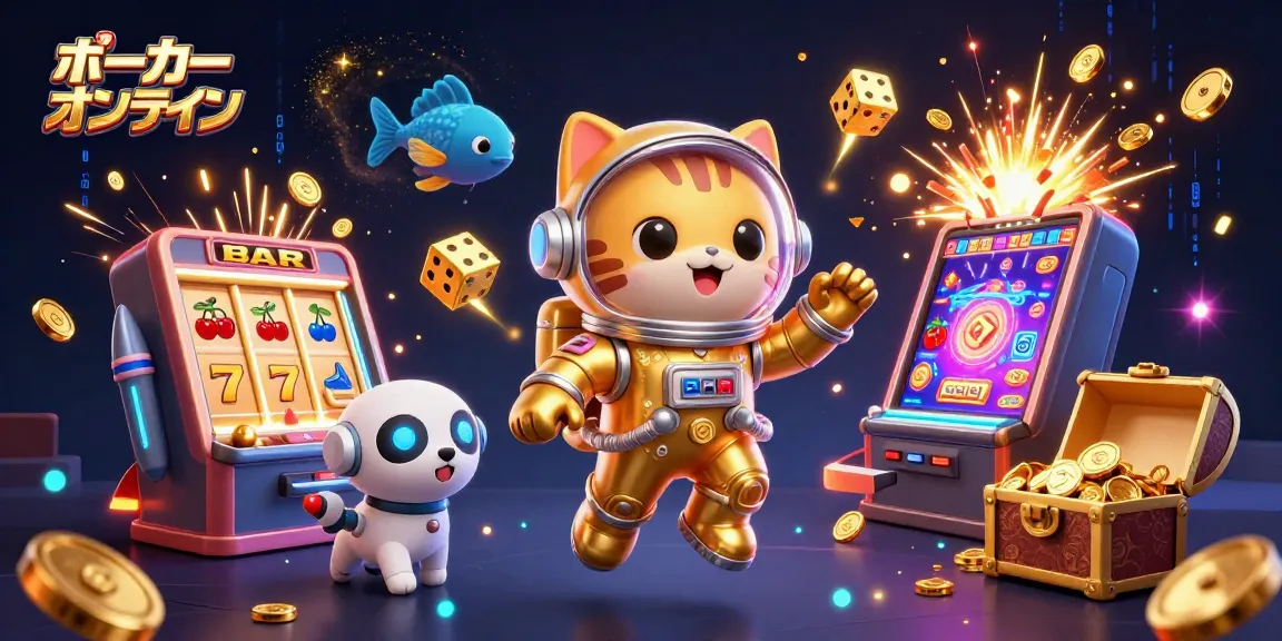 ポーカー オンラインで楽しむ宇宙猫とロボット犬の活躍するカジノシーン