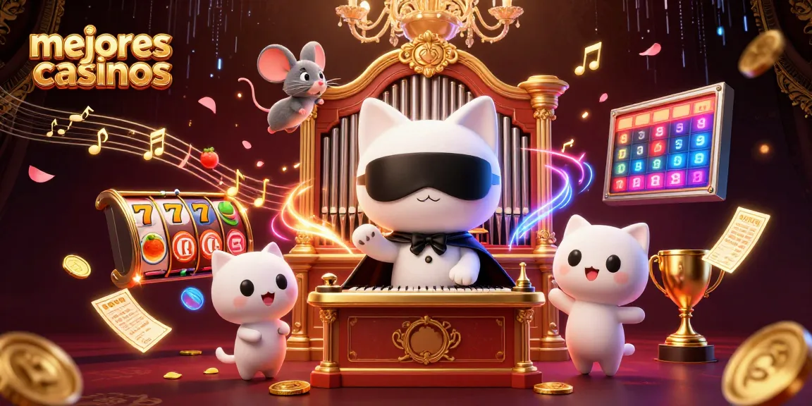 Disfruta de los mejores casinos con un encantador gato fantasma en un casino vibrante.