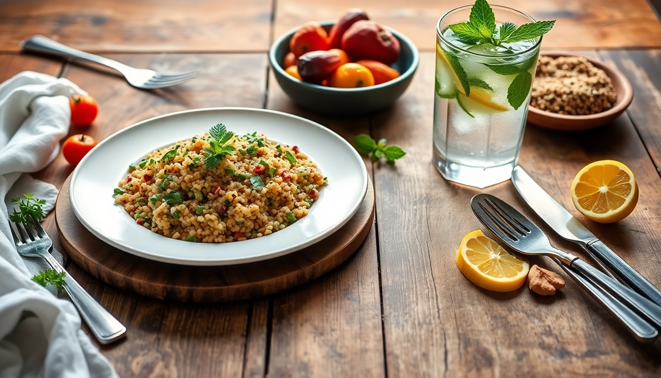 Showcasing a vibrant quinoa salad and colorful vegetables inspired by recipesalexarciab.com