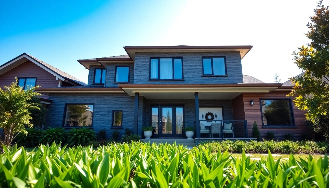 Showcase captivating Exterior Decorative Cladding enhancing a modern home's exterior with vibrant colors.
