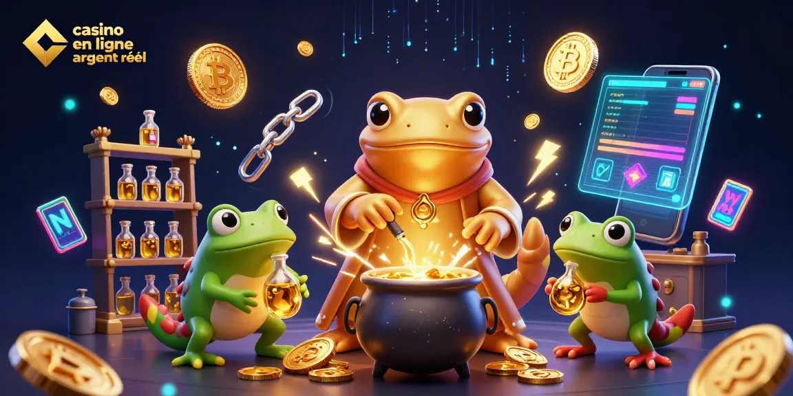 Jouez au casino en ligne argent réel avec une scène fantastique d'alchimie et d'or.