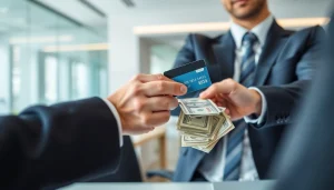 신용카드 현금화 시 연기되는 금융 거래 장면의 생생한 묘사