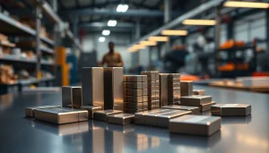 Showcasing Alnico magnets manufacturer in china with precision craftsmanship in an industrial workshop setting.