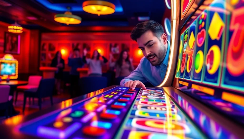 Bermain scater4d game dengan penuh semangat di lingkungan kasino yang menarik.