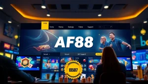 Engaging screenshot of af88.com showcasing a vibrant online gambling platform with user-friendly layout.