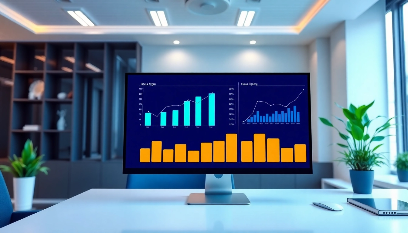 Discover the ROI in house flipping with advanced analytics in a clear graph on a computer screen.