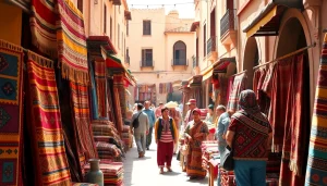 Experience the vibrant culture of Morocco in the marketplace during a visit morocco.