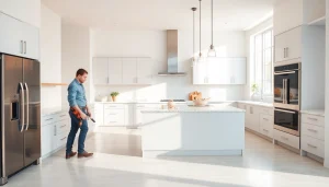 Enhance your space with innovative bathroom and kitchen remodeling showcasing modern design elements.