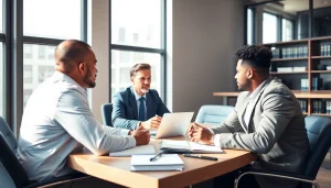 Engaging truck accident lawyers from https://www.shiverhamilton.com working collaboratively in a modern office.