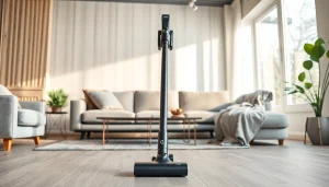 Using the best cordless vacuum efficiently in a modern living room for quick cleanups.