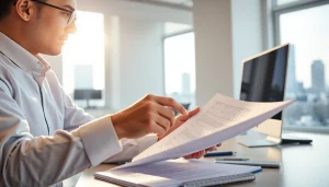 Analysiere Immobilienbewertung Informationen auf https://frankfurt-immobilie-bewerten.de in einem modernen Büroumfeld.