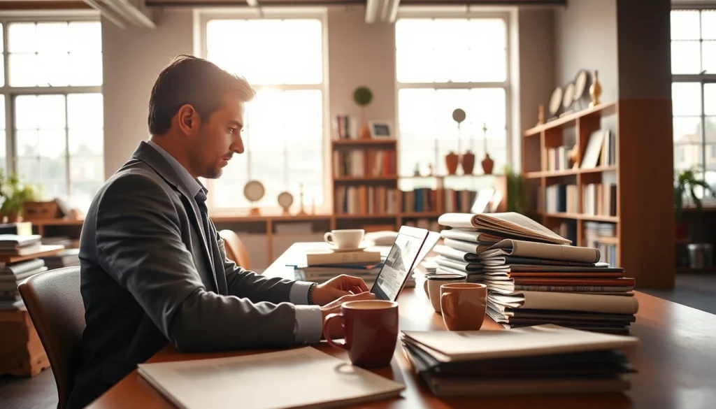 Journalist at thegeorgiasun capturing news in a bustling newsroom atmosphere.
