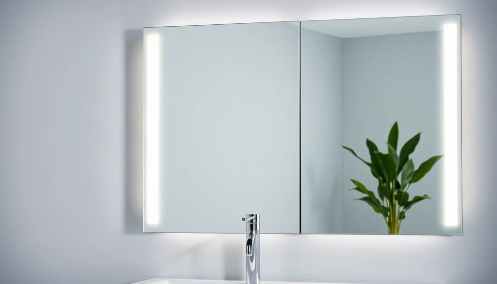 Erleben Sie den eleganten sonni Spiegelschrank mit integrierter Beleuchtung und modernem Design.