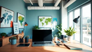 Engaging workspace with creative tools and https://www.ound-ound.com lighting for productivity.