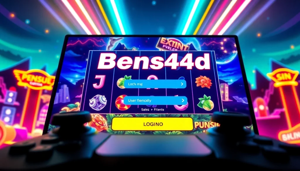 Masukkan informasi bensu4d login game dengan visual interaktif dan grafis cerah.
