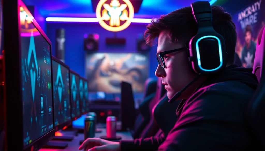 Masuk ke bensu4d login game dengan fokus gamer yang berdedikasi di ruang gaming yang dinamis.