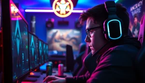 Masuk ke bensu4d login game dengan fokus gamer yang berdedikasi di ruang gaming yang dinamis.