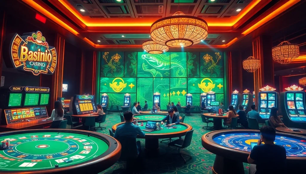 Experience the excitement of online gambling at https://xx88.pizza/ with a modern casino scene.