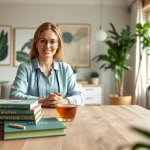 Promote wellness insights at https://healthyvix.com with a calming consultation scene.