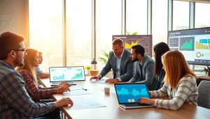 Interactie op https://enqueteplein.nl met een professioneel enquêteplatform in een kantooromgeving.