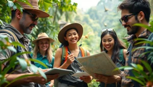 Explore adventure travel at https://wpedition.com/ with diverse tourists on an expedition in nature.