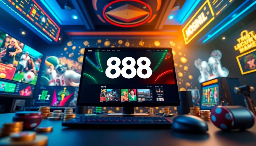 Experience the dynamic online gaming world with 888 new, featuring secure transactions and a vibrant casino interface.